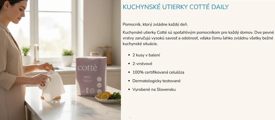 Kuchynské utierky – Cotté Daily